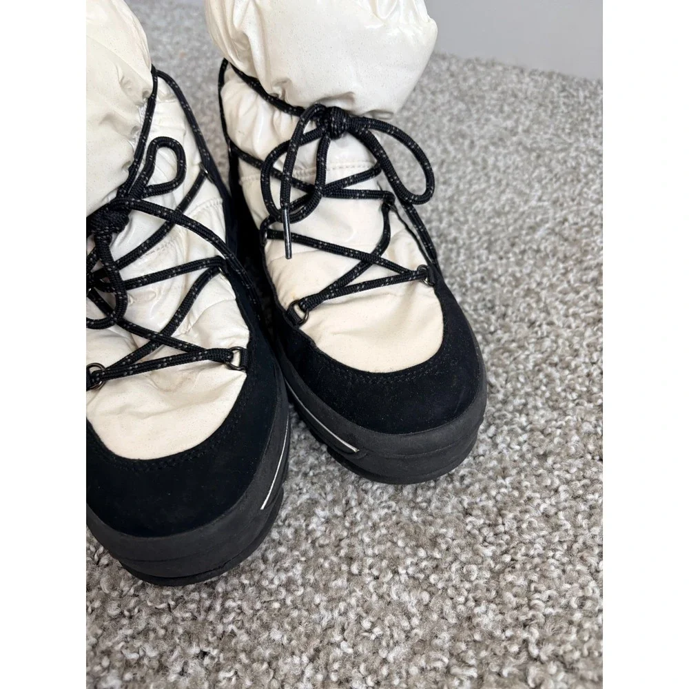 Pajar Womens Taya Nylon High Waterproof Winter Snow Boots 7 Traction Sole Mint